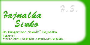 hajnalka simko business card
